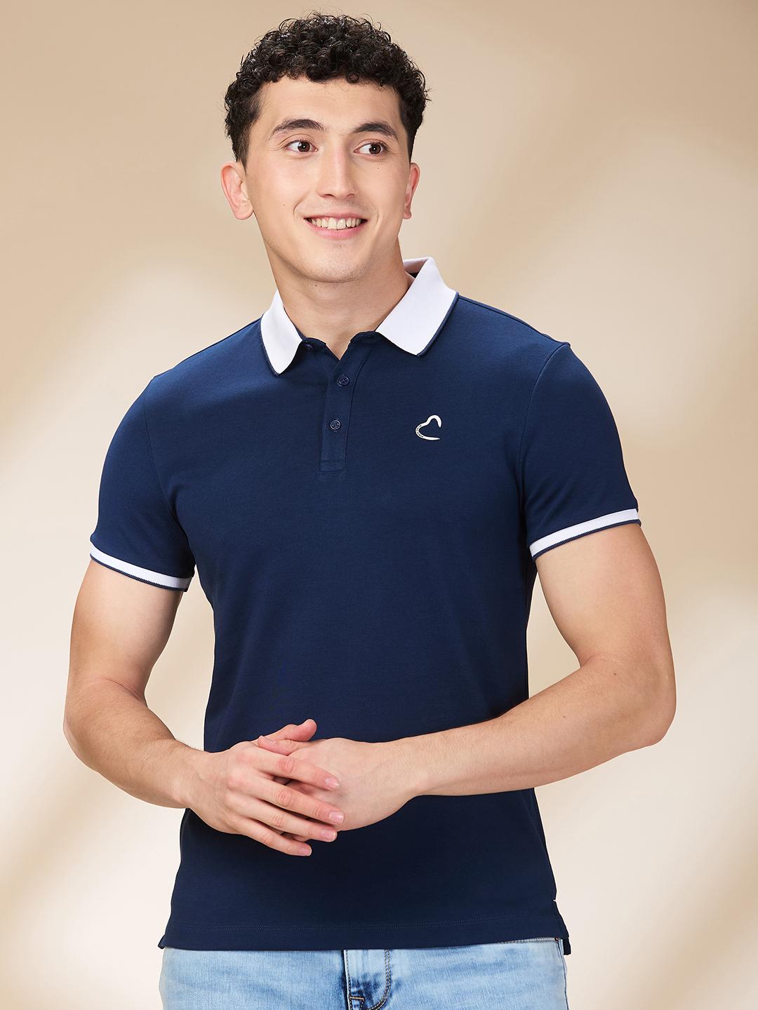Being Human Men Solid Polo Neck-Black, Navy, Aqua, Olive