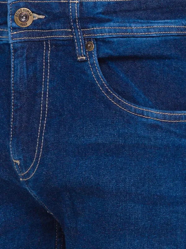 Being Human Men Slim Fit Denim-Dark Tone