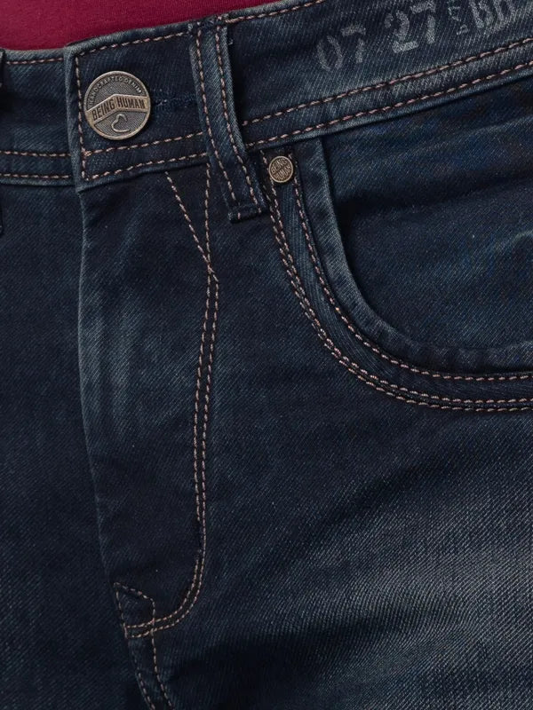 Being Human Men Skinny Fit Denim-Dark Tone