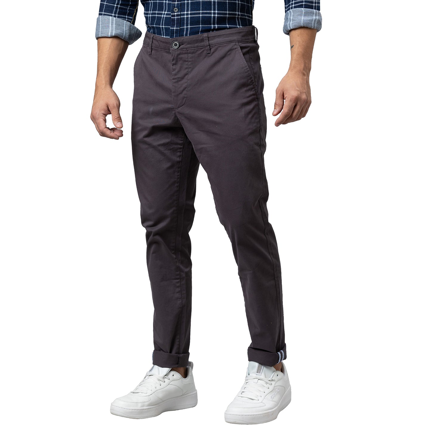Being Human Men Slim Fit Chino-Charcoal