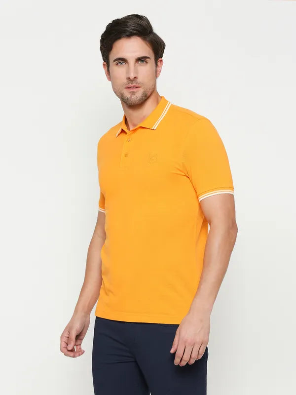 Being Human Men Regular Fit T-Shirts-Bright Marigold