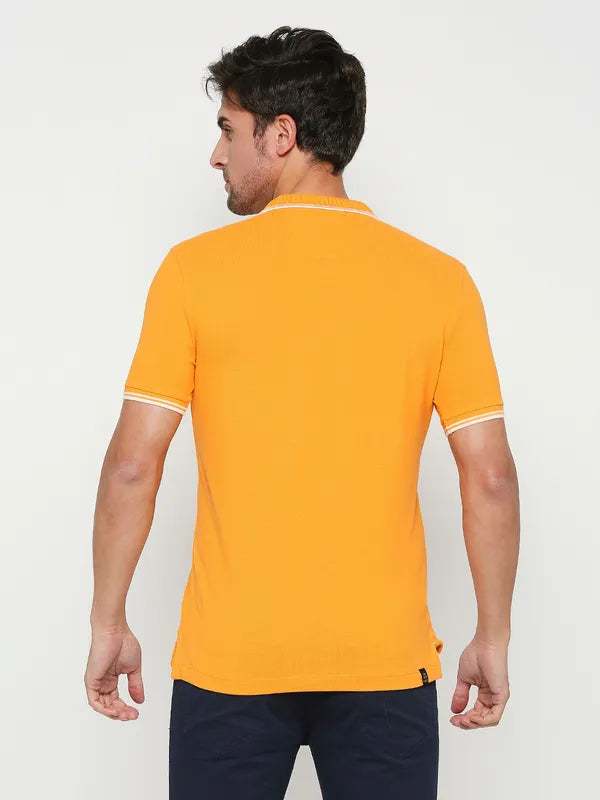 Being Human Men Regular Fit T-Shirts-Bright Marigold