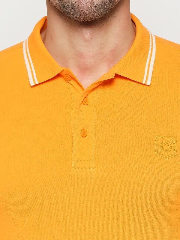 Being Human Men Regular Fit T-Shirts-Bright Marigold