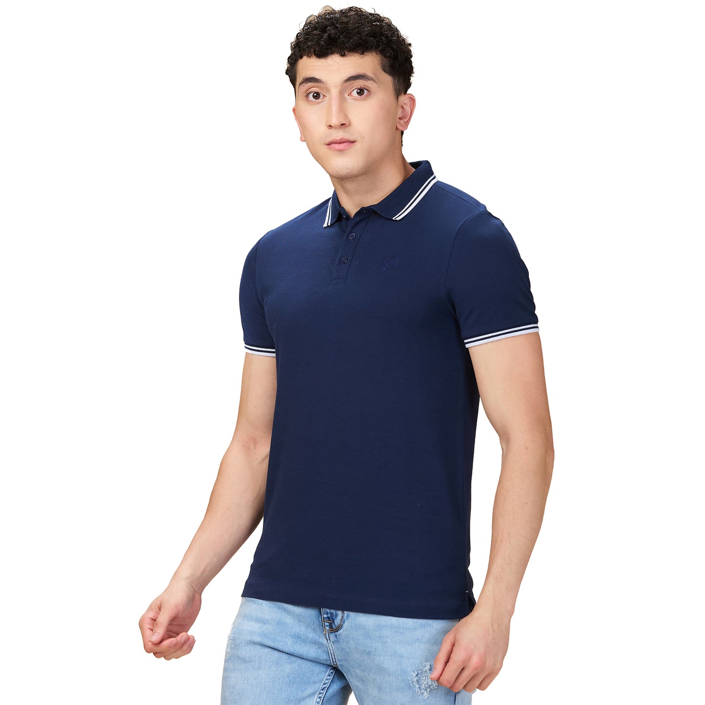 Being Human Men Solid Polo Neck- Navy, Black, White, Peach
