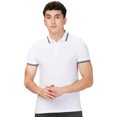 Being Human Men Solid Polo Neck- Navy, Black, White, Peach