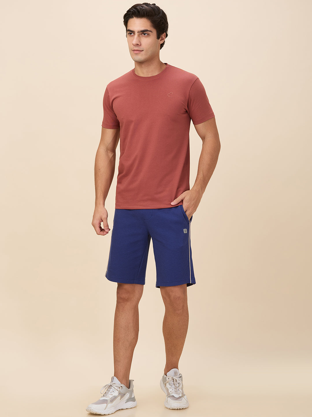 Being Human Men Blue Textured Shorts