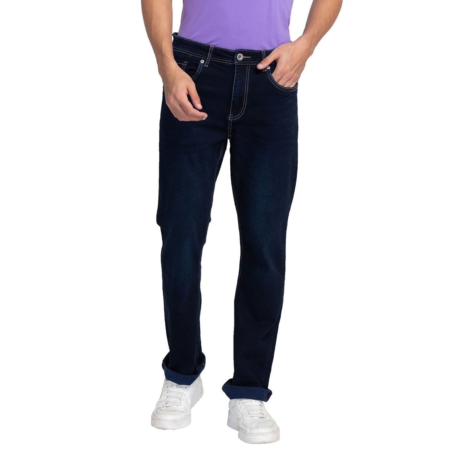 Being Human Men Boot Cut Fit Denim-Dark Tone - beinghumanbd -