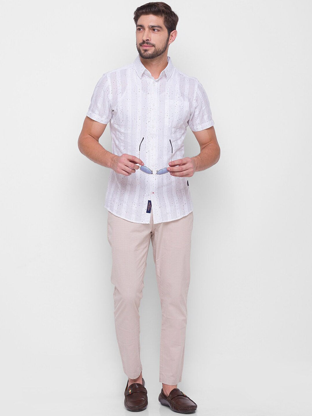 Being Human Men Cropped Fit Chino-Beige - beinghumanbd -