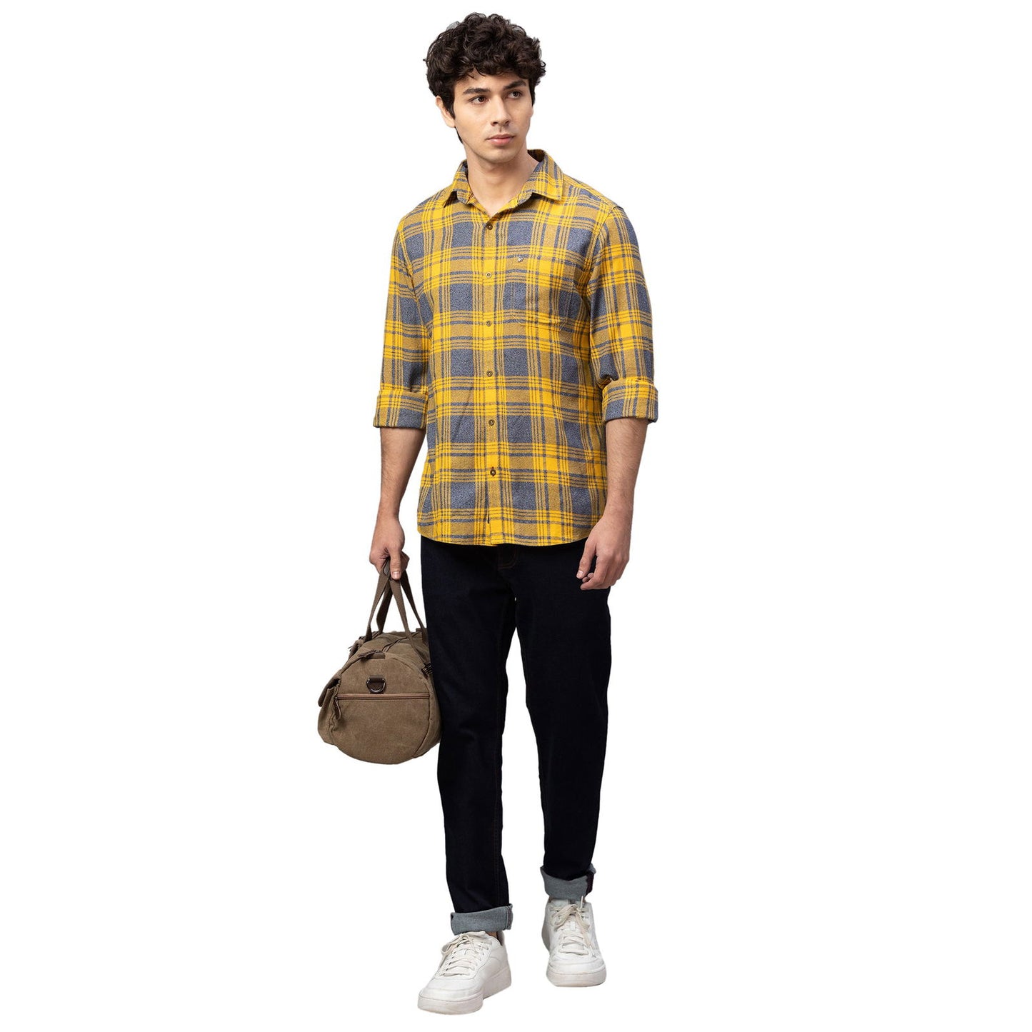 Being Human Men Cropped Fit Denim-Dark Tone - beinghumanbd -