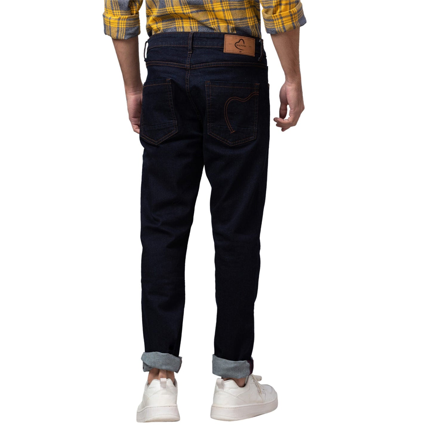 Being Human Men Cropped Fit Denim-Dark Tone - beinghumanbd -