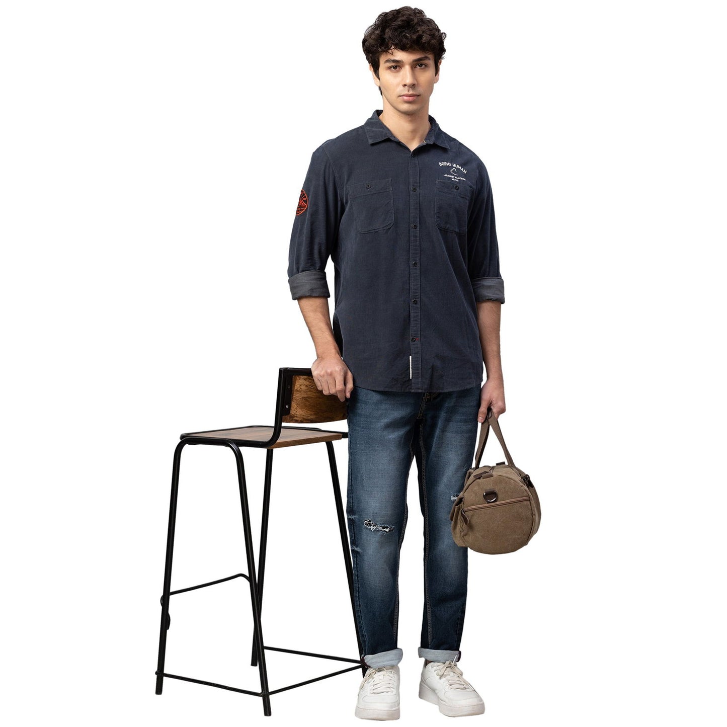 Being Human Men Jogger Fit Denim-Mid Tone - beinghumanbd -