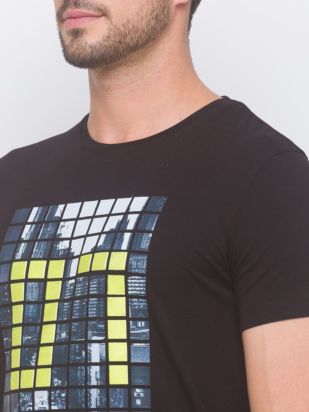 Being Human Men None T-Shirts-Black & Scuba Blue - beinghumanbd -