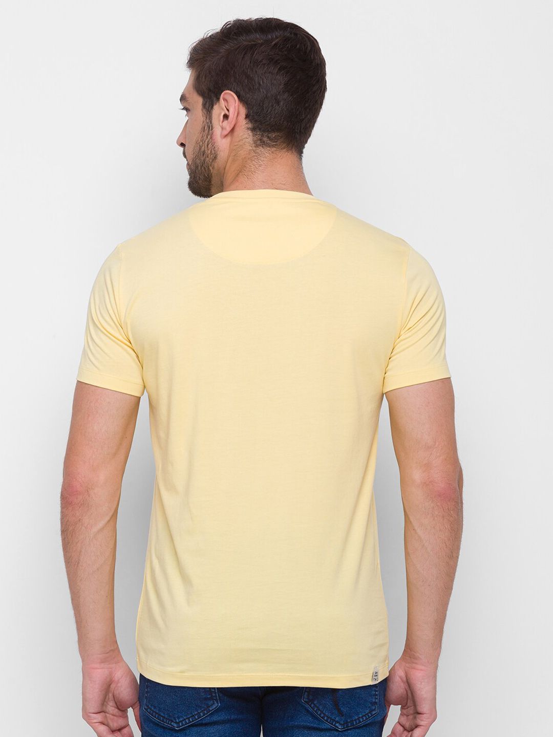 Being Human Men None T-Shirts-Navy & Pale Yellow - beinghumanbd -