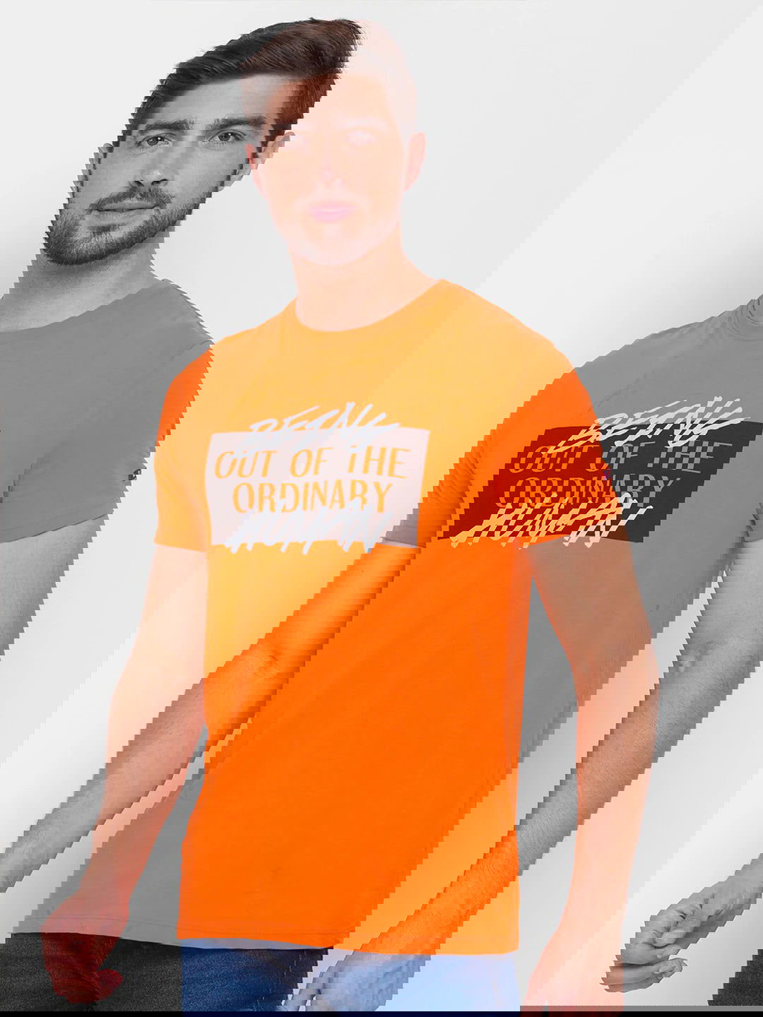 Being Human Men None T-Shirts-Orange & Yellow - beinghumanbd -