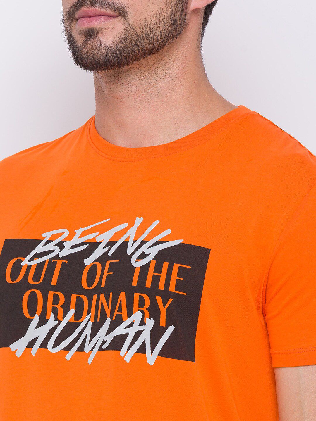 Being Human Men None T-Shirts-Orange & Yellow - beinghumanbd -