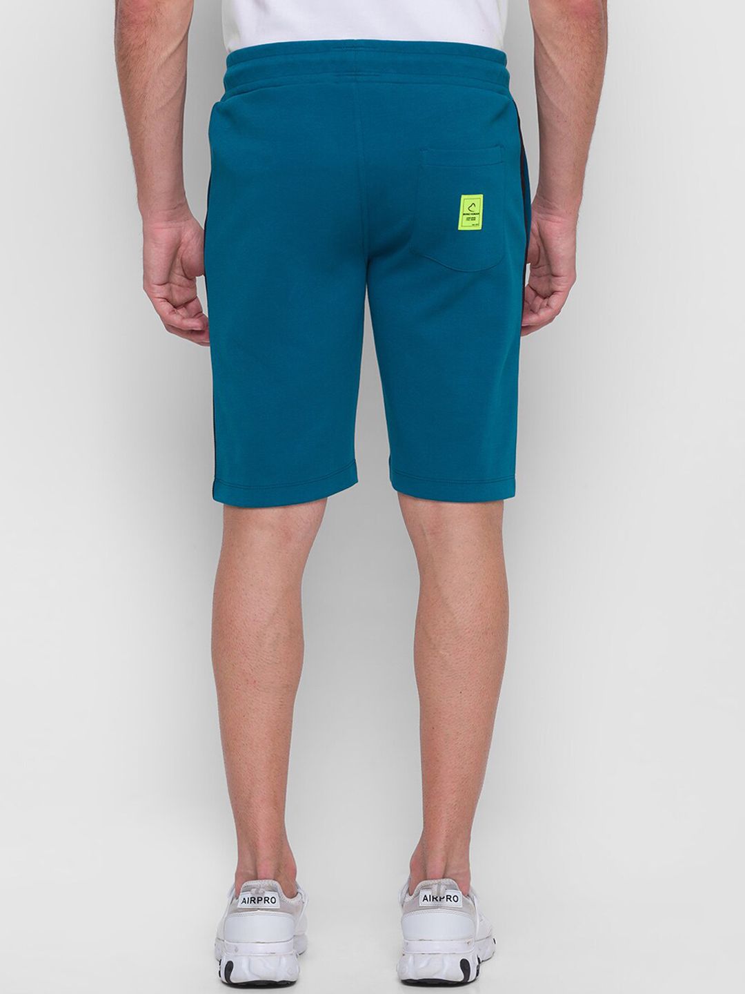 Being Human Men Regular Fit Shorts-Black & Ocean Blue - beinghumanbd -