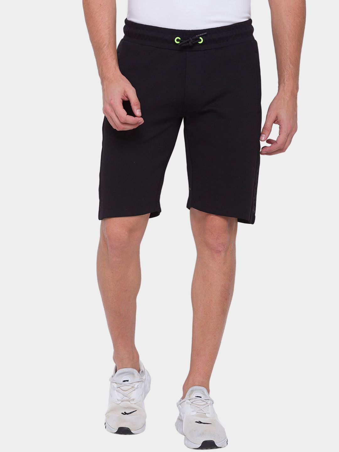 Being Human Men Regular Fit Shorts-Black & Ocean Blue - beinghumanbd -