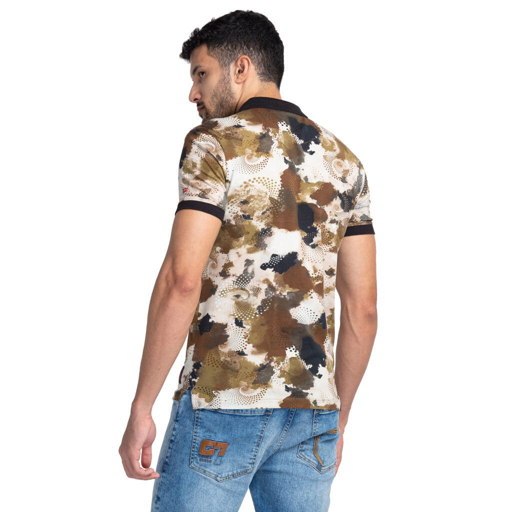 Being Human Men Regular Fit T-Shirts-Blue & Brown - beinghumanbd -