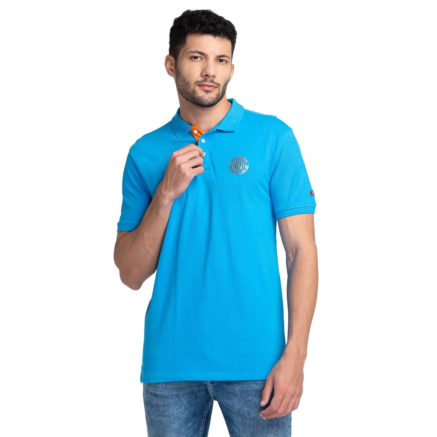 Being Human Men Regular Fit T-Shirts-Malibu Blue - beinghumanbd -