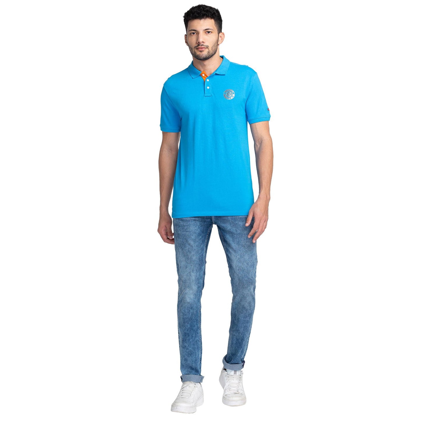 Being Human Men Regular Fit T-Shirts-Malibu Blue - beinghumanbd -