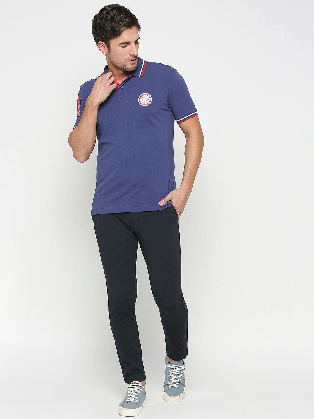 Being Human Men Regular Fit T-Shirts-Navy - beinghumanbd -