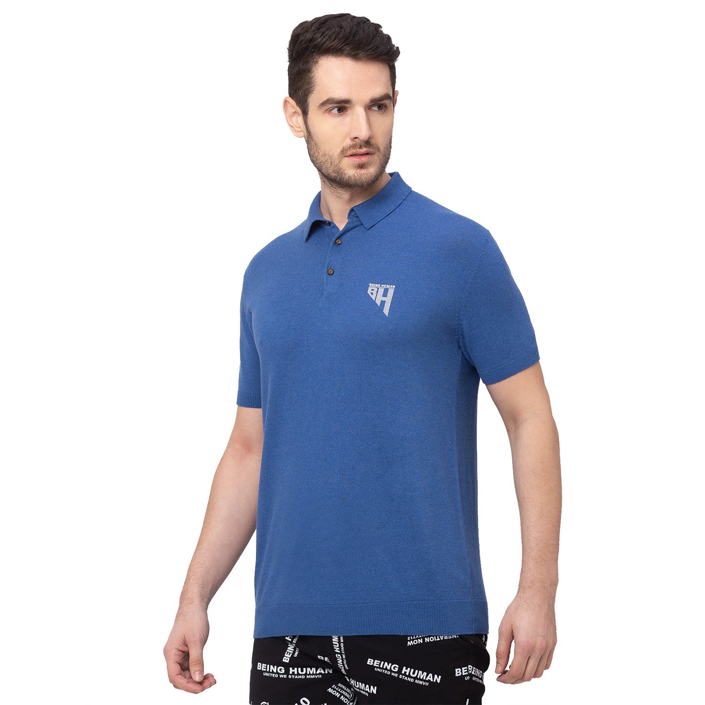 Being Human Men Regular Fit T-Shirts-Teal & LT. Blue - beinghumanbd -
