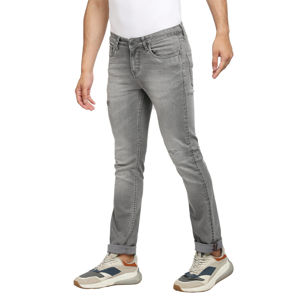 Being Human Men Skinny Fit Denim-Grey Tone - beinghumanbd -