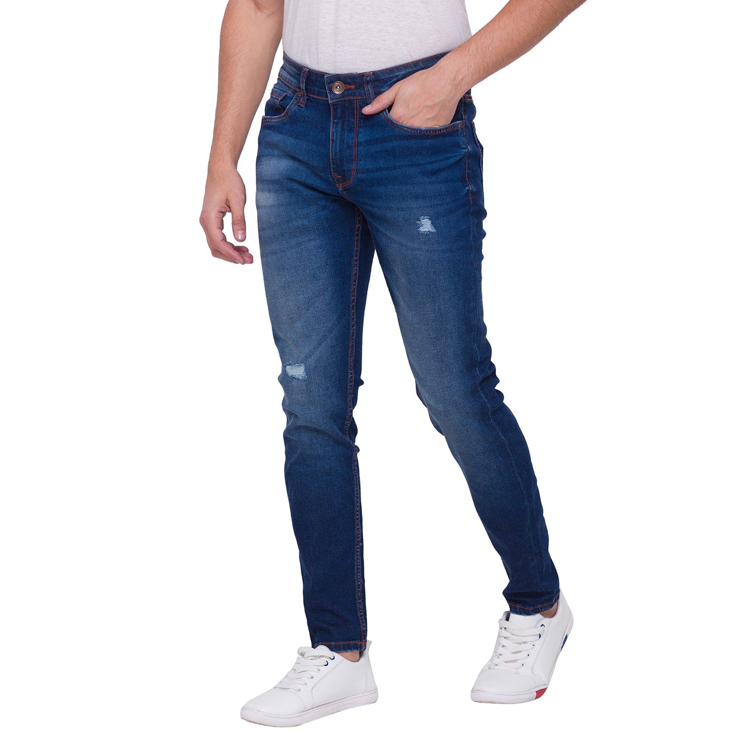 Being Human Men Skinny Fit Denim-Mid Tone - beinghumanbd -