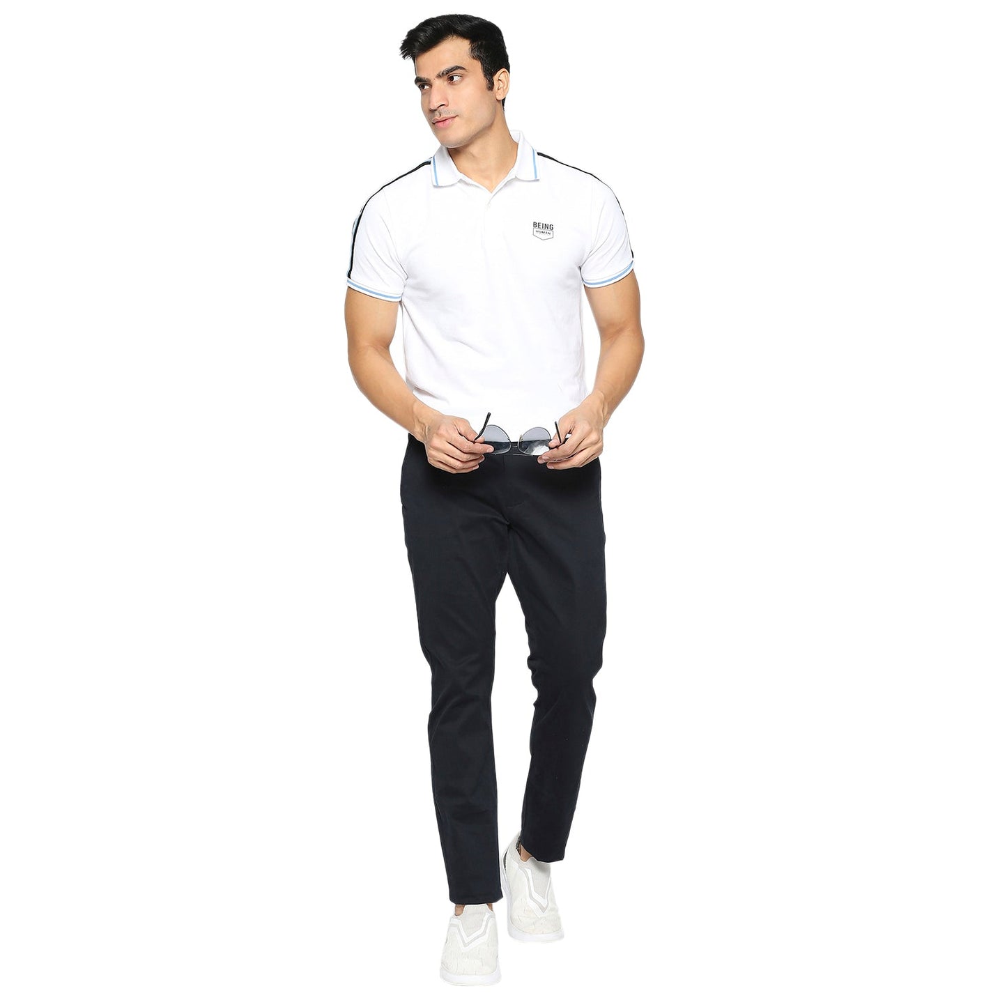 Being Human Men Slim Fit Chino-Navy - beinghumanbd -