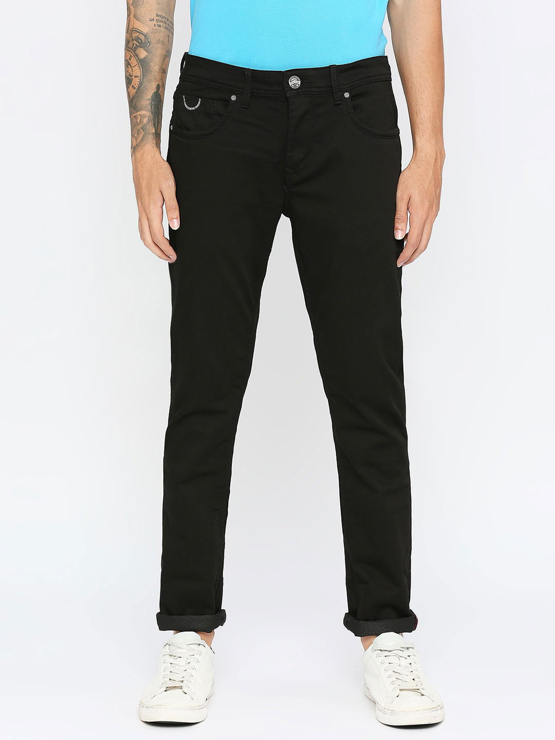 Being Human Men Slim Fit Denim-Black Tone - beinghumanbd -