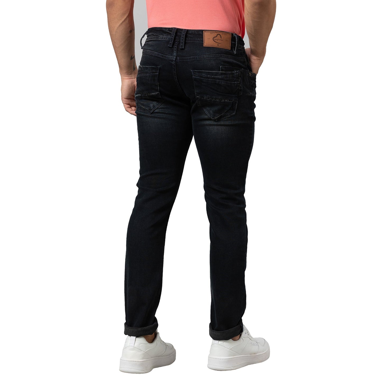 Being Human Men Slim Fit Denim-Dark Tone - beinghumanbd -