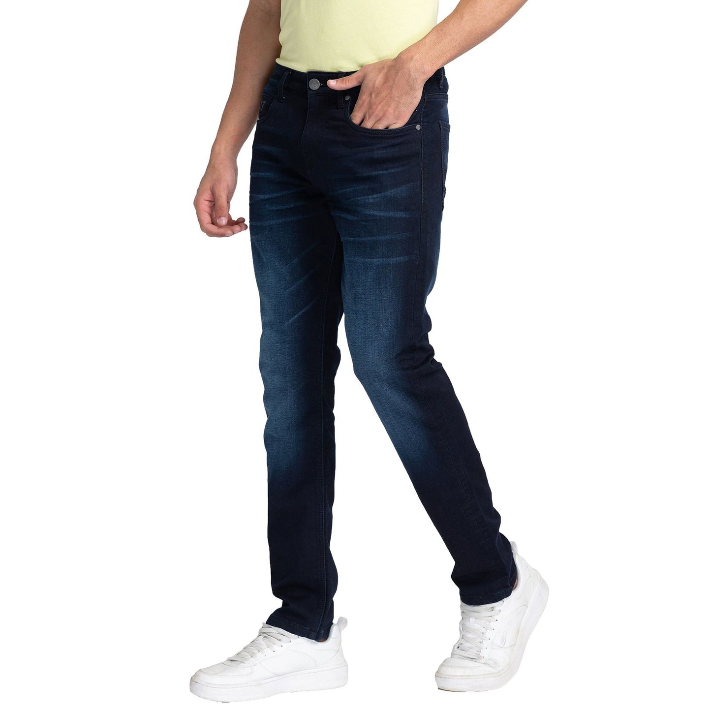 Being Human Men Slim Straight Fit Denim-Dark Tone - beinghumanbd -