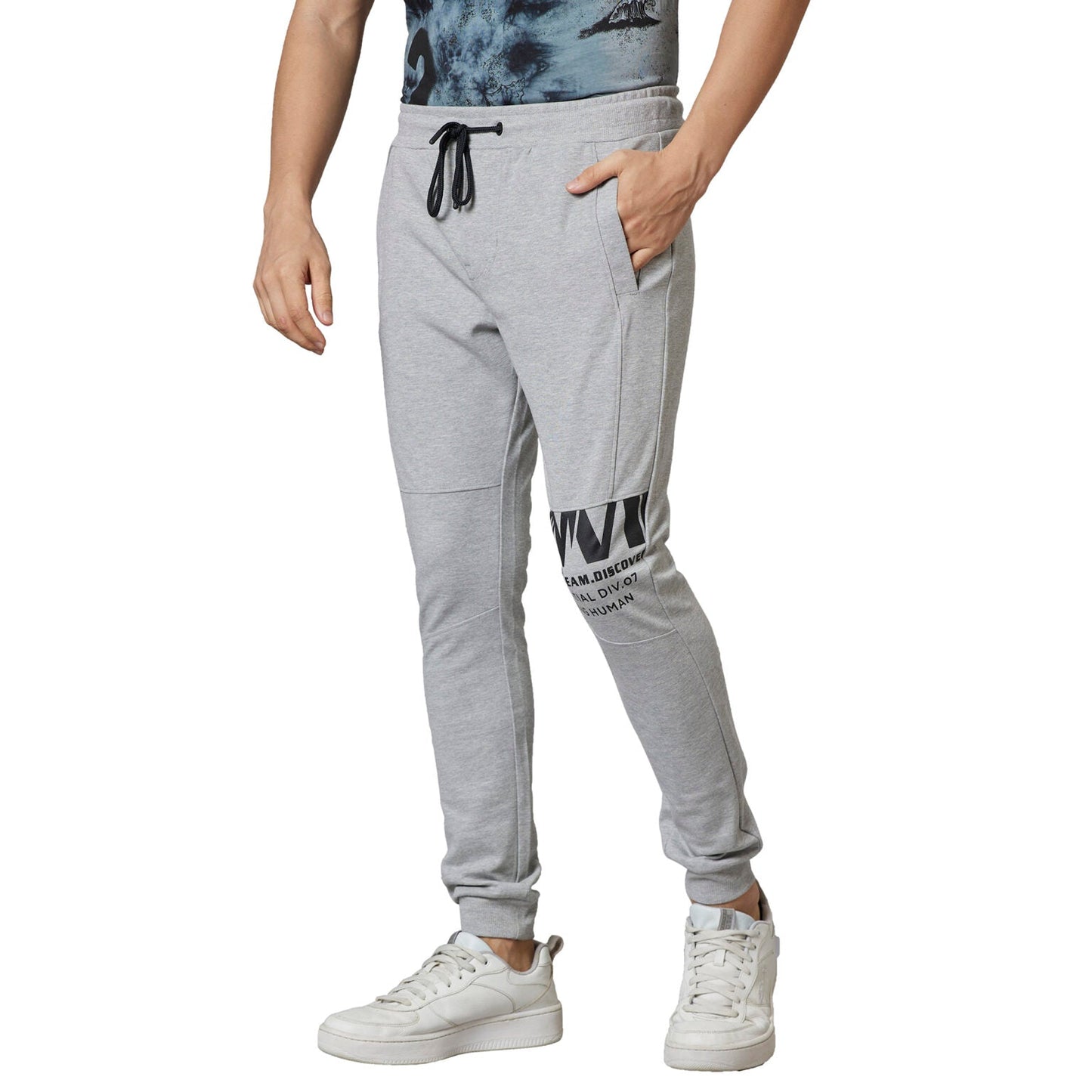 Being Human Men Track Pants-Grey Melange - beinghumanbd -