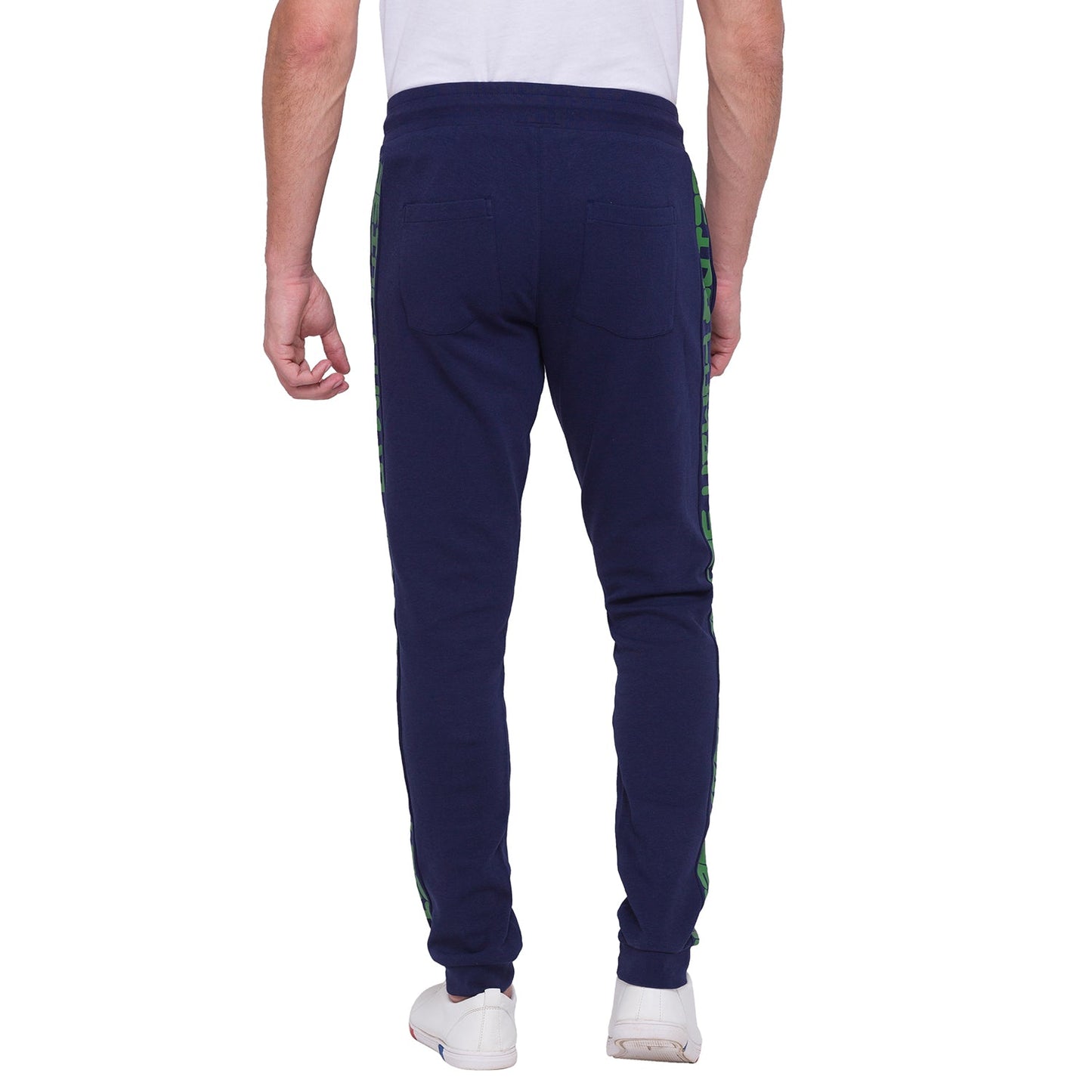 Being Human Men Track Pants-White & Navy - beinghumanbd -