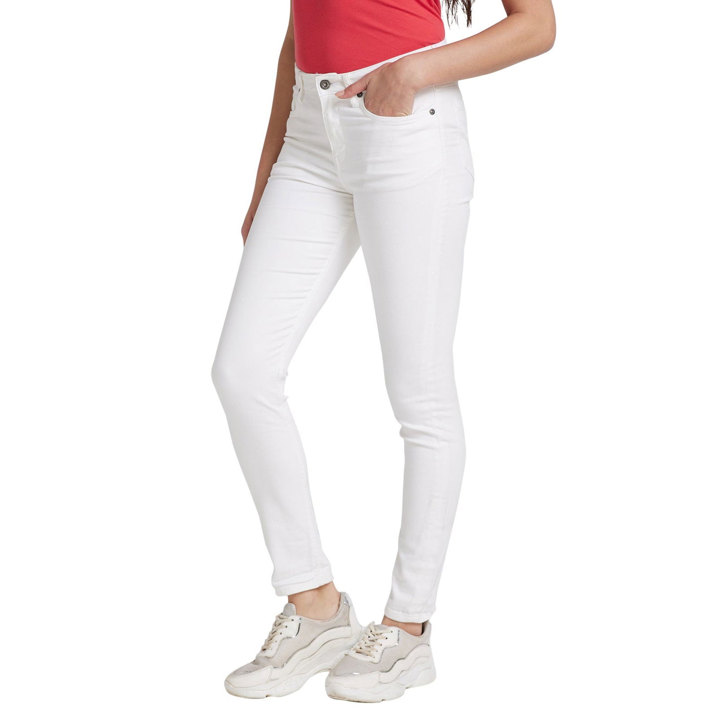 Being Human Women Skinny Fit Denim-White - beinghumanbd -