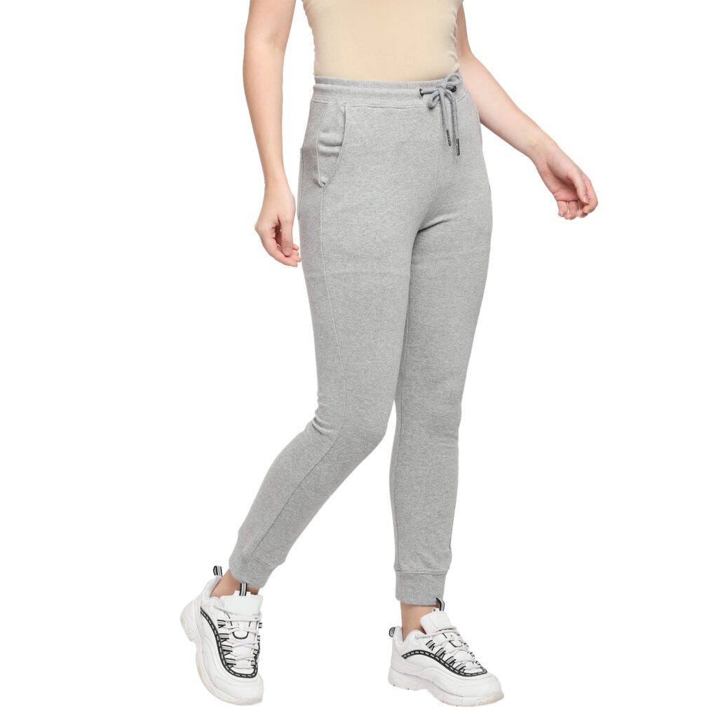 Being Human Women Track Pants-Grey Melange - beinghumanbd -