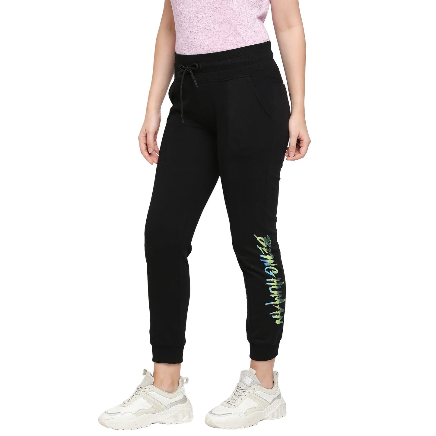 Being Human Women Track Pants-Jet Black - beinghumanbd -