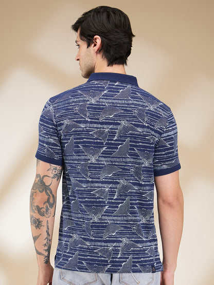 Being Human Men Conversational Polo Neck- Midnight blue