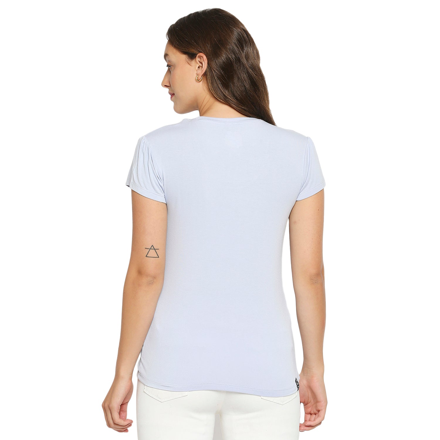 Being Human Easy Fit Women Crew Neck T-Shirts-Black & Heather - beinghumanbd - 