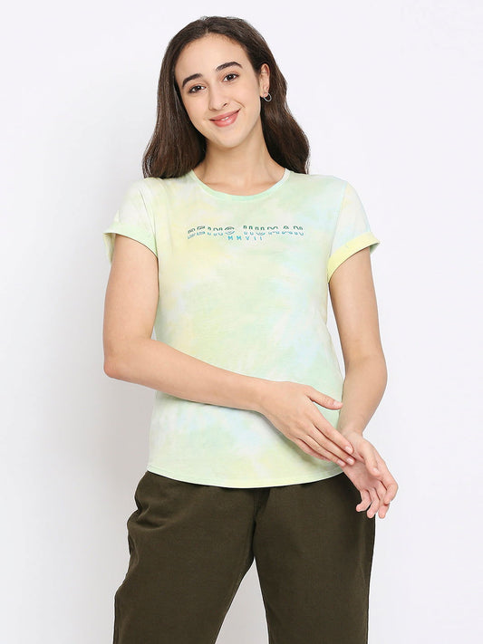 Being Human Easy Fit Women Crew Neck T-Shirts-Cadmium Green - beinghumanbd - 