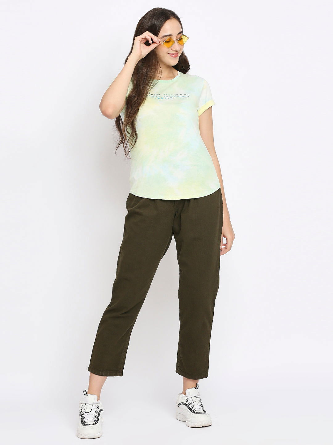 Being Human Easy Fit Women Crew Neck T-Shirts-Cadmium Green - beinghumanbd - 