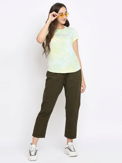 Being Human Easy Fit Women Crew Neck T-Shirts-Cadmium Green - beinghumanbd - 