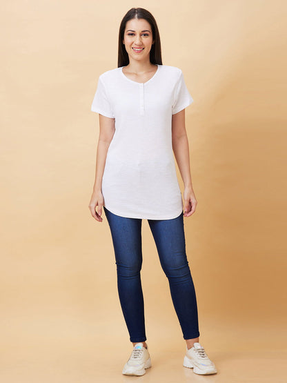 Being Human Easy Fit Women Crew Neck T-Shirts-White, Wasabi & Sweet Blossom - beinghumanbd - 
