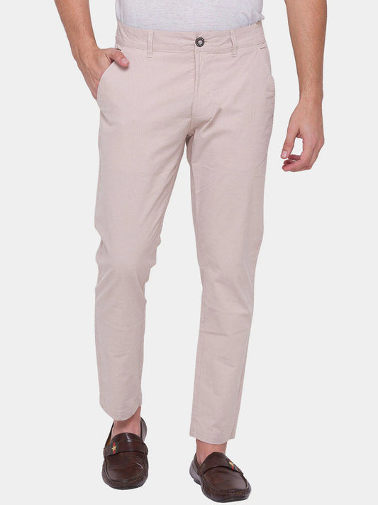 Being Human Men Cropped Fit Chino-Beige - beinghumanbd - 