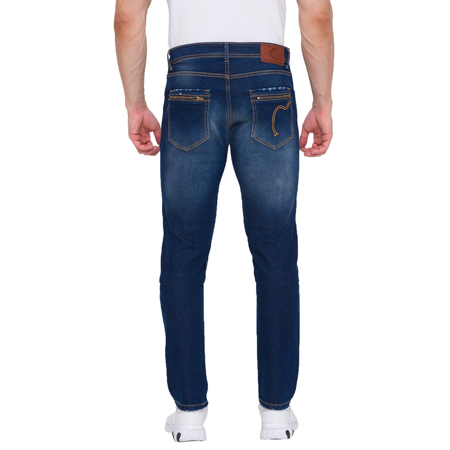 Being Human Men Cropped Fit Denim-Dark Tone - beinghumanbd - 