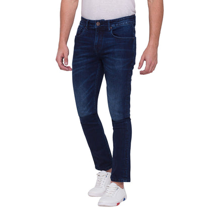 Being Human Men Cropped Fit Denim-Dark Tone - beinghumanbd - 