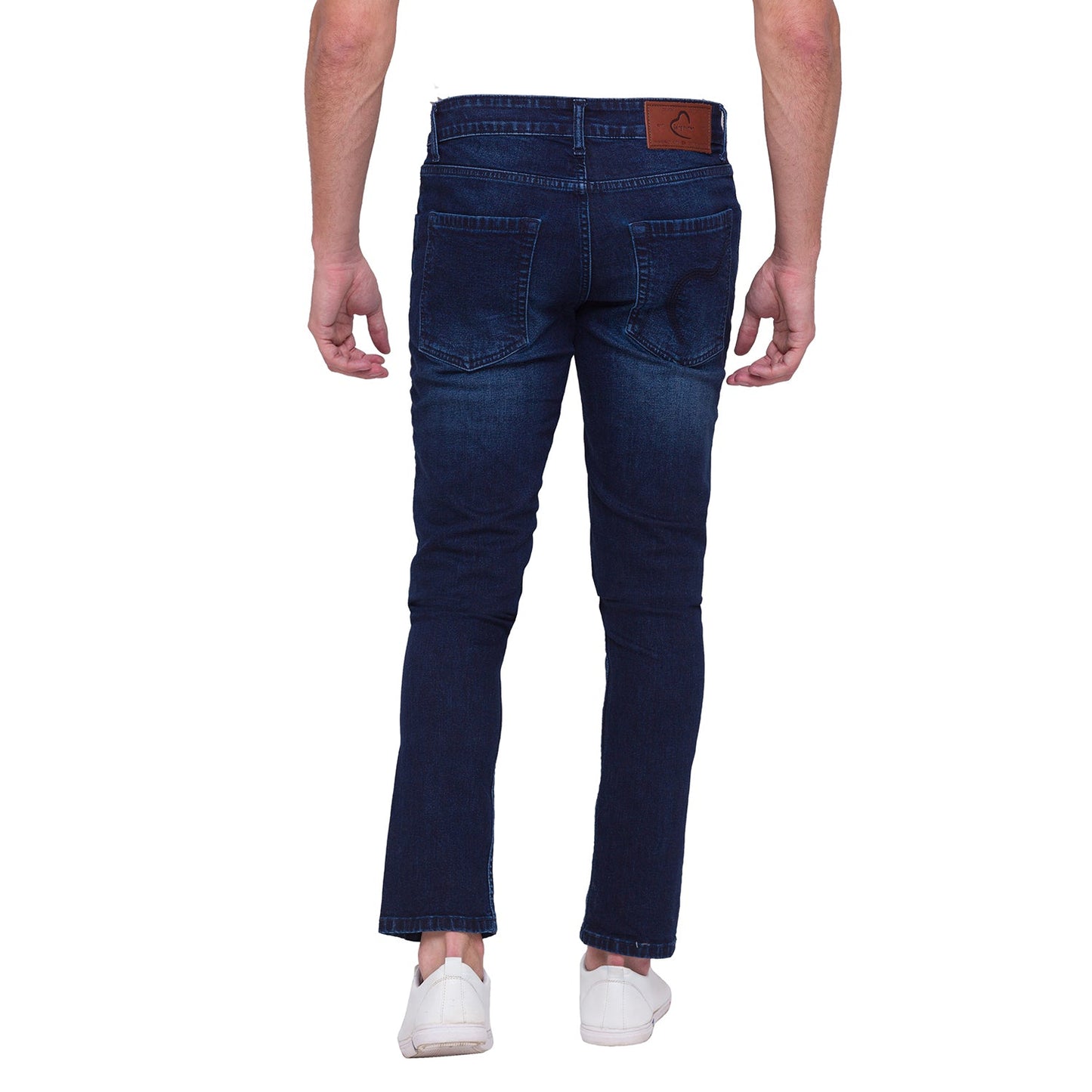 Being Human Men Cropped Fit Denim-Dark Tone - beinghumanbd - 