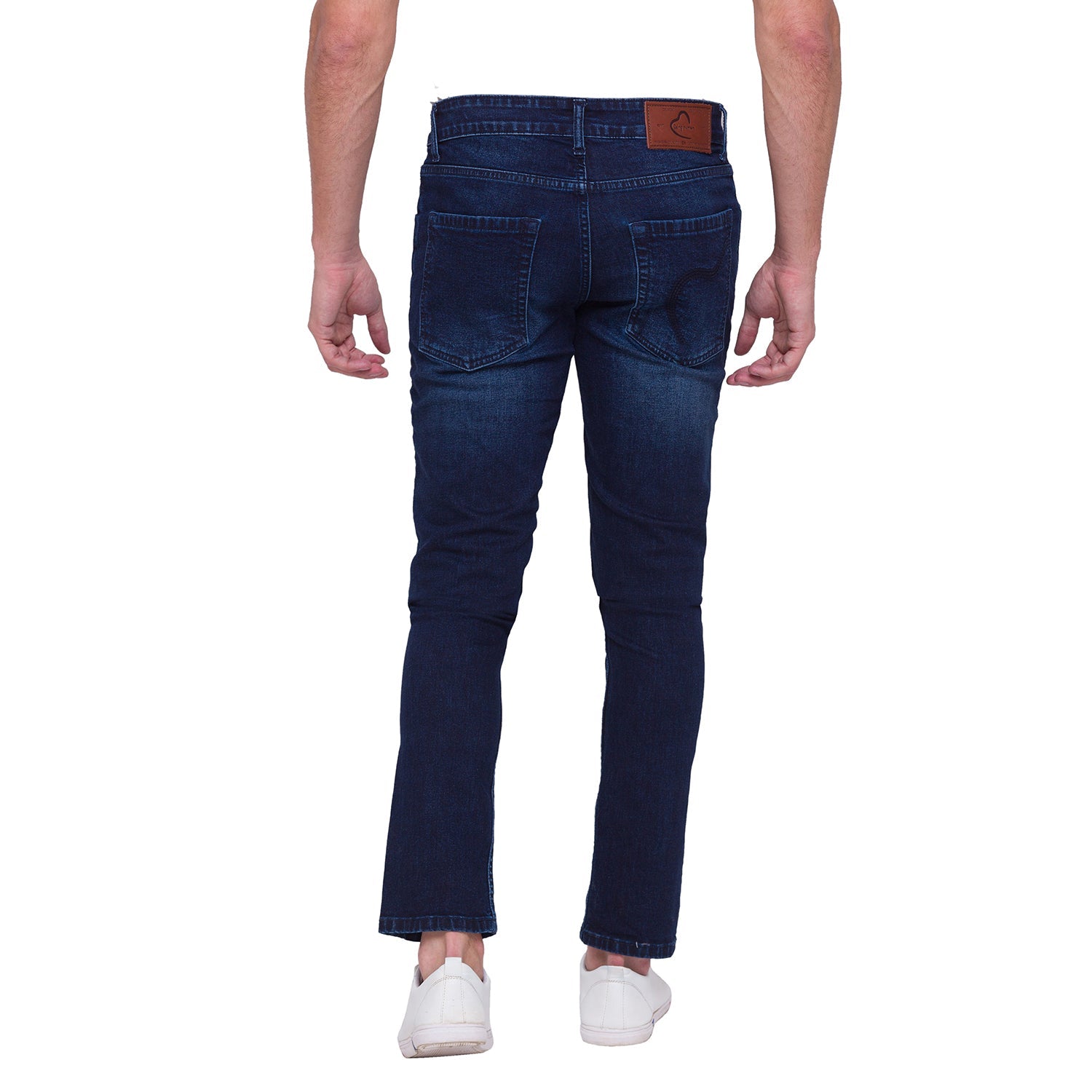 Being Human Men Cropped Fit Denim-Dark Tone - beinghumanbd - 