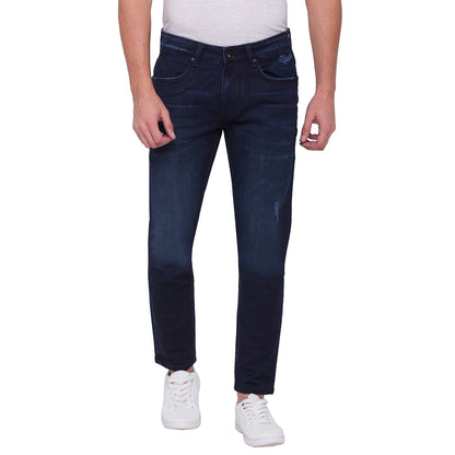 Being Human Men Cropped Fit Denim-Dark Tone - beinghumanbd - 