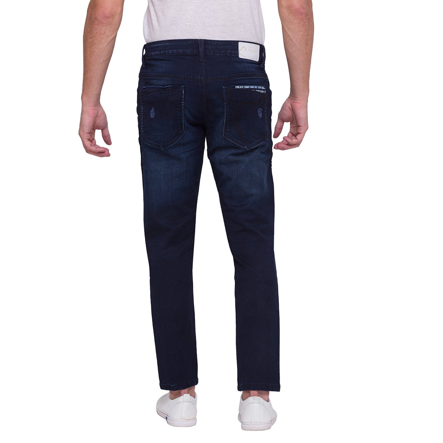 Being Human Men Cropped Fit Denim-Dark Tone - beinghumanbd - 
